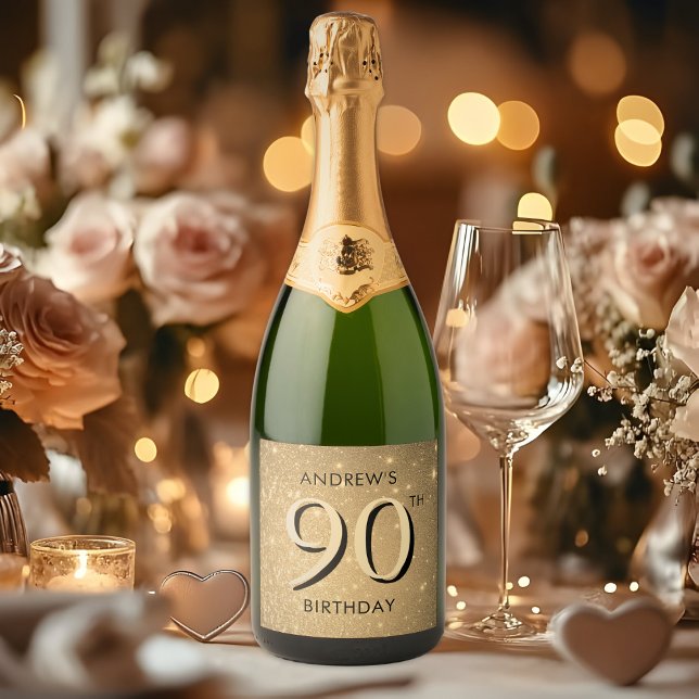 Elegant Gold 90. Geburtstag (Von Creator hochgeladen)