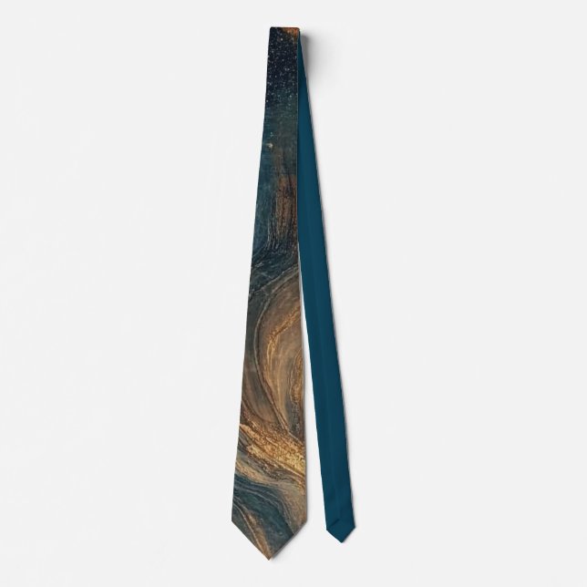 Elegant Gold Accent Tie / Elegante Krawatte (Vorderseite)