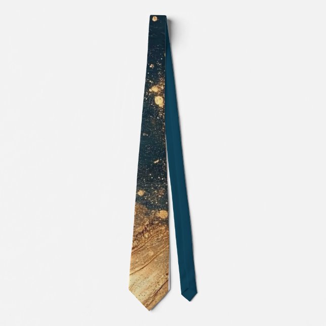 Elegant Gold Accent Tie / Elegante Krawatte (Vorderseite)