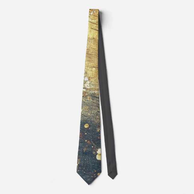 Elegant Gold Accent Tie / Elegante Krawatte  (Vorderseite)