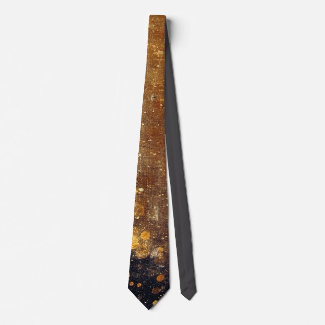 Elegant Gold Accent Tie / Elegante Krawatte (Vorderseite)