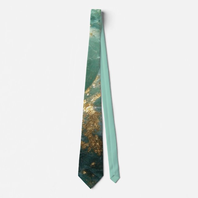 Elegant Gold Accent Tie / Elegante Krawatte (Vorderseite)