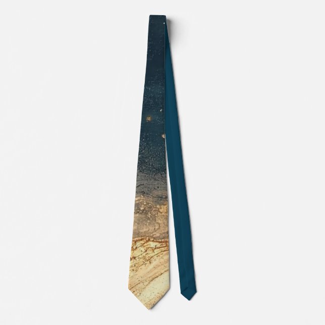 Elegant Gold Accent Tie / Elegante Krawatte (Vorderseite)