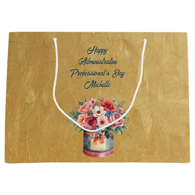 Elegant Gold Administrative Professionals Day Große Geschenktüte (Vorderseite)