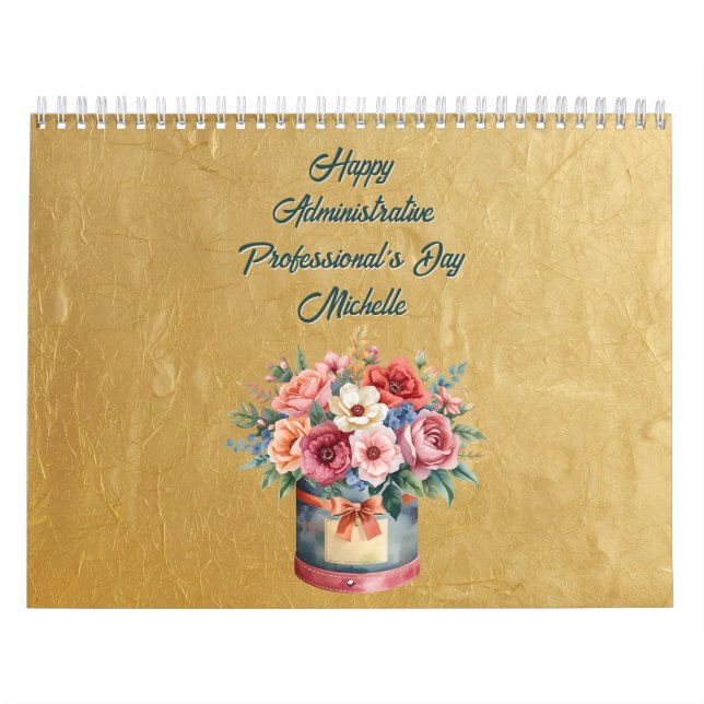 Elegant Gold Administrative Professionals Day Kalender (Titelbild)