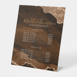 Elegant Gold Agate Geode Marble Services Preis Sockelschild