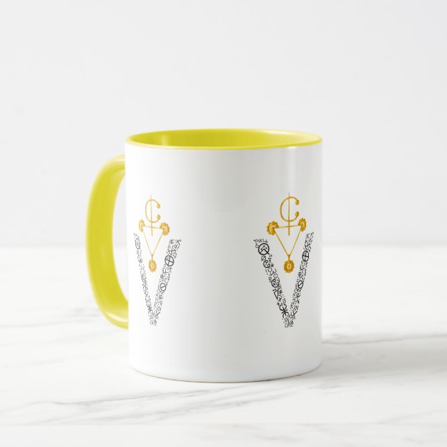 Elegant Gold Amazigh Signe MUG Tasse (Vorderseite Links)