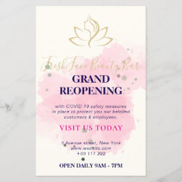 Elegant gold and black beauty salon flyer