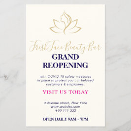 Elegant gold and black beauty salon flyer