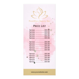 Elegant gold and black beauty salon werbekarte