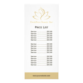 Elegant gold and black beauty salon werbekarte