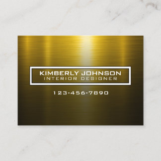 Elegant Gold and Black Business Card Design Visitenkarte