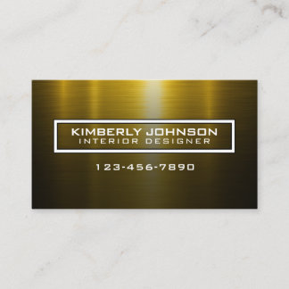 Elegant Gold and Black Business Card Design Visitenkarte