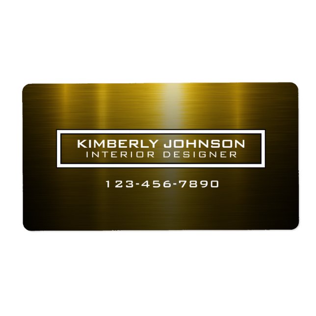 Elegant Gold and Black Label Design (Vorne)