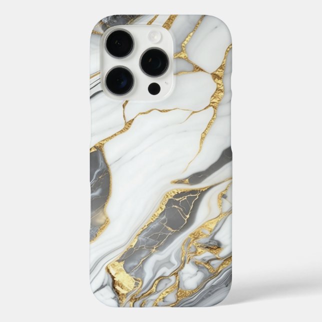 Elegant Gold And White Marble  Case-Mate iPhone Hülle (Rückseite)