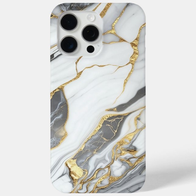 Elegant Gold And White Marble  Case-Mate iPhone Hülle (Rückseite)