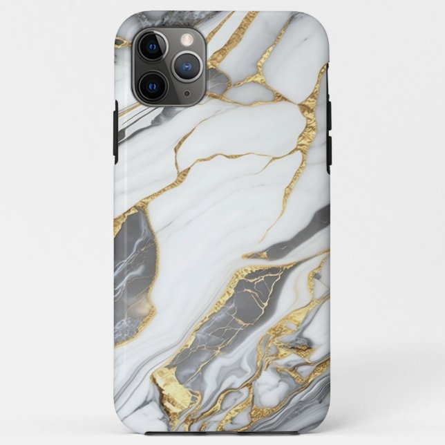 Elegant Gold And White Marble  Case-Mate iPhone Hülle (Rückseite)