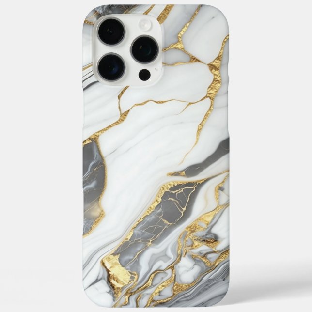 Elegant Gold And White Marble  Case-Mate iPhone Hülle (Rückseite)
