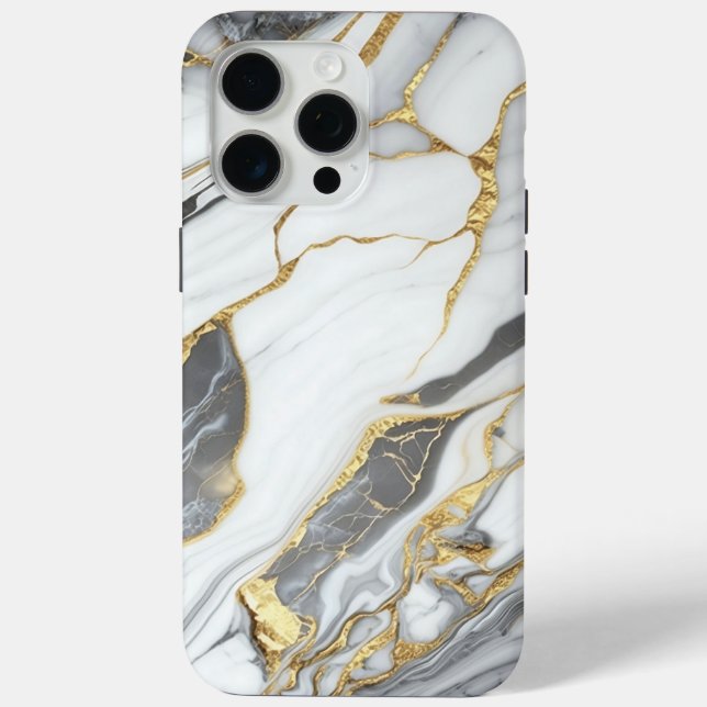 Elegant Gold And White Marble  Case-Mate iPhone Hülle (Rückseite)