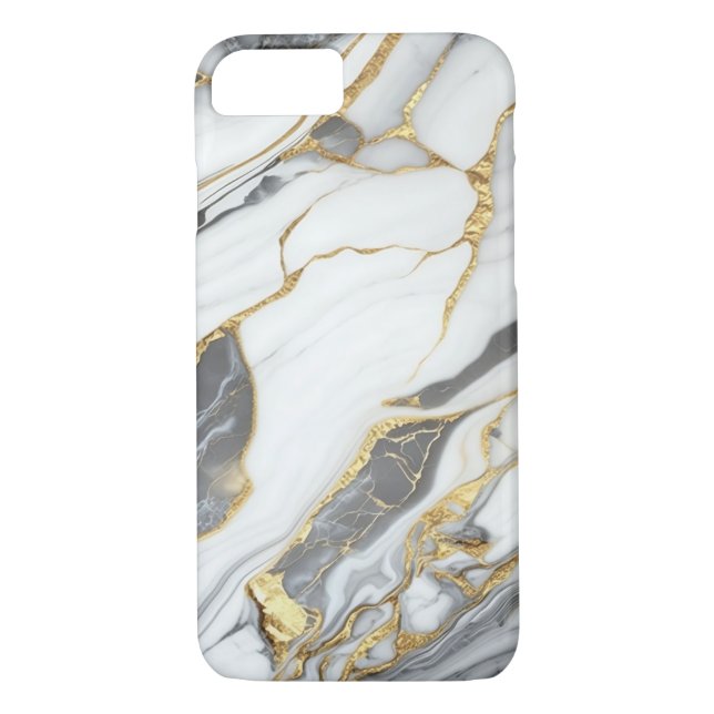Elegant Gold And White Marble  Case-Mate iPhone Hülle (Rückseite)