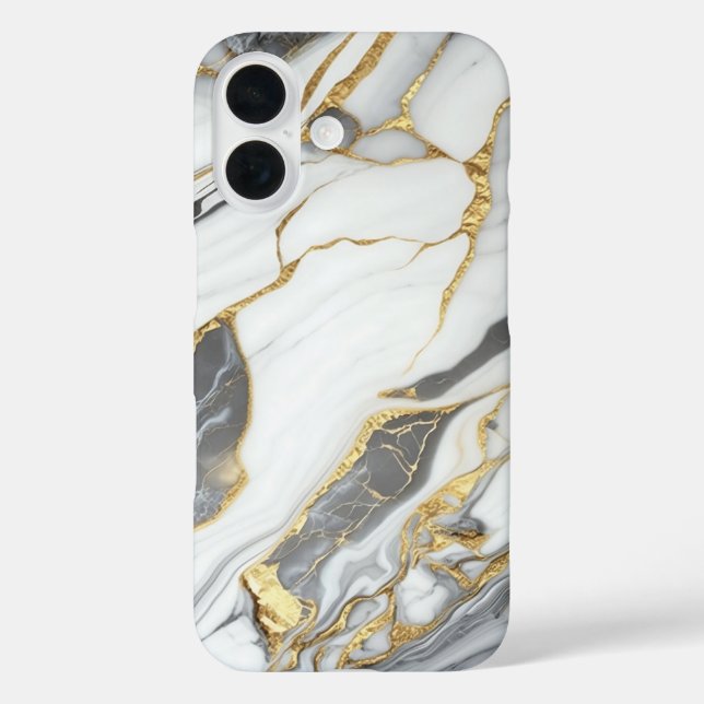 Elegant Gold And White Marble  Case-Mate iPhone Hülle (Rückseite)