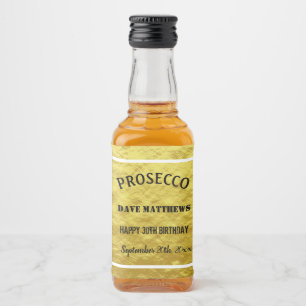 Elegant Gold Birthday Wedding Custom Alkoholflaschenetikett