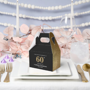 Elegant Gold Black Brauch 60. Geburtstag Geschenkschachtel