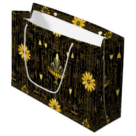 Elegant gold black gatsby große geschenktüte