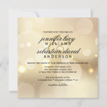 Elegant Gold Bokeh Light Chic Wedding