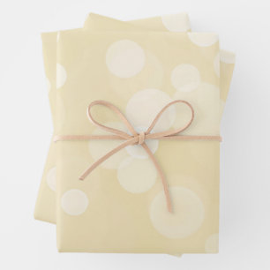Elegant Gold Bokeh Pattern Wedding Geschenkpapier Set