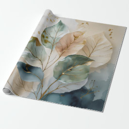 Elegant Gold Botanical Geschenkpapier