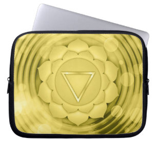 Elegant Gold Chakra Zen Yoga Geistliche Meditation Laptopschutzhülle