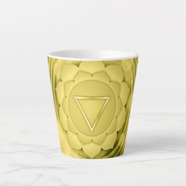 Elegant Gold Chakra Zen Yoga Geistliche Meditation Milchtasse (Vorderseite)