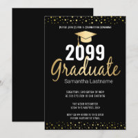 Elegant Gold Confetti Graduate Class of 2022