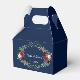 Elegant Gold Confetti Liebe Burgundy Wedding Geschenkschachtel