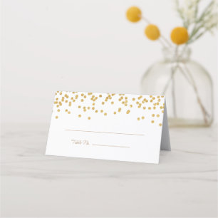 Elegant Gold Confetti Platzkarte