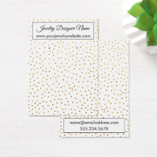 Elegant Gold Confetti White Earring Display