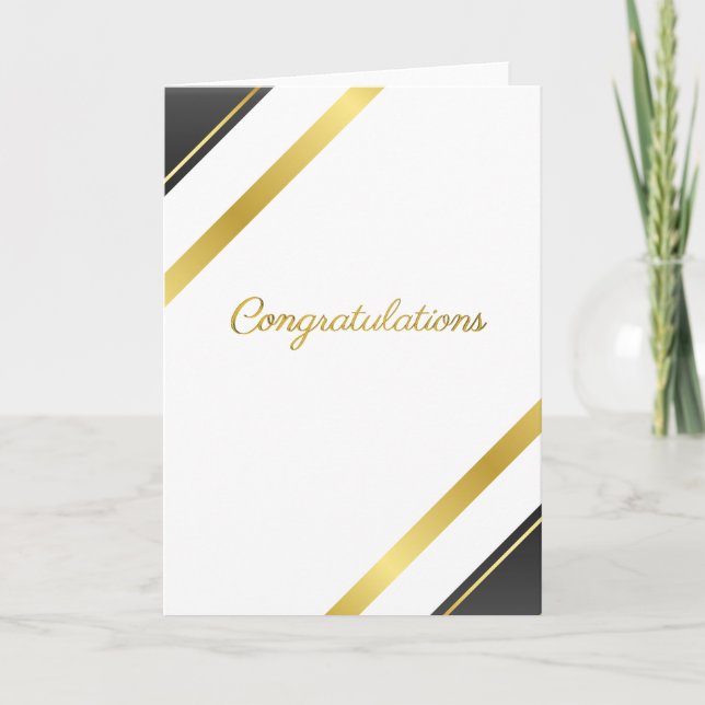 Elegant Gold Congratulations - Special Achievement Karte (Vorderseite)