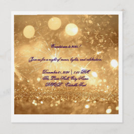 Elegant Gold Countdown New Year 2025 Invitation Einladung