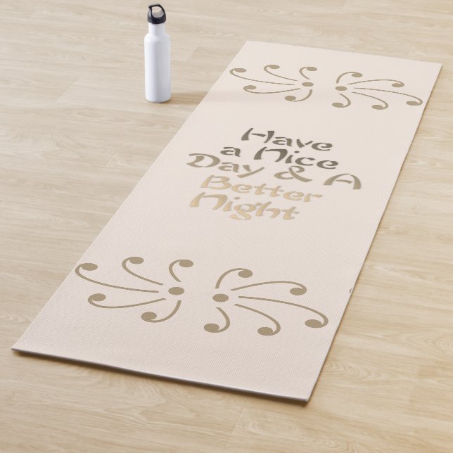 Elegant Gold & Cream "A Better Night" Meditation M Yogamatte (Beispiel)