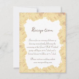 elegant gold cream  roses einladung