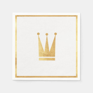 Elegant Gold Crown Napkins Serviette
