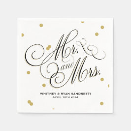 Elegant Gold Dot Napkin Serviette