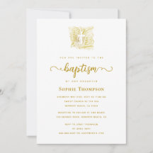 Elegant Gold Dove White Cross Religiöse Taufe