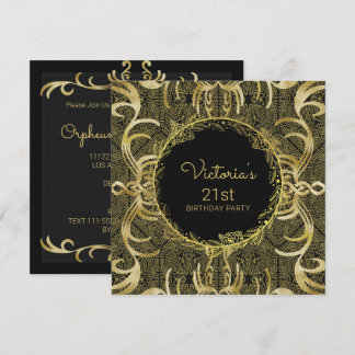 Elegant Gold Einladung zum Geburtstag