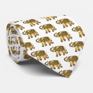 Elegant, Gold Elephant, Paisley Krawatte