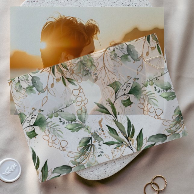 Elegant Gold Eukalyptus Greenery Sage Overlay (Von Creator hochgeladen)