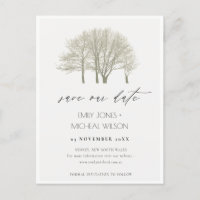 ELEGANT GOLD FALL AUTUMN BÄUME SAVE THE DATE