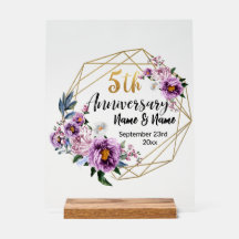 Elegant Gold Floral 5-Jahres-Jubiläum 