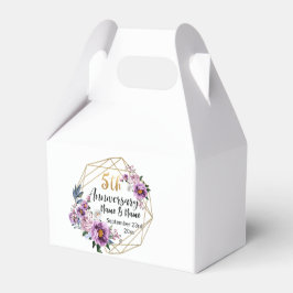 Elegant Gold Floral 5-Jahres-Jubiläum  Geschenkschachtel